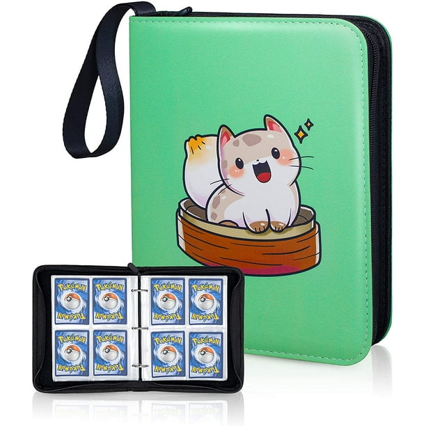 CLOVERCAT Classeur de cartes étanche à 4 poches - Compatible avec les  cartes Pokémon Amiibo - Étui de rangement portable 