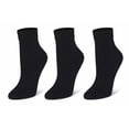 thumbnail image 2 of Sugar Free Sox Health & Comfort Womens Diabetic  Ankle Socks 3 PK (9-11, Black), 2 of 8