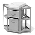 thumbnail image 4 of XJD Corner Baby Changing Table Diaper Changing Station with Storage Drawers with Laundry Hamper, Storage Bin, and Contoured Pad for Baby - Gray, 4 of 10