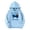 Light Blue, variant on Kids Boys Girls 100 Days of School Sweatshirt - Letter Print Long Sleeve Preppy Back to School Hoodie