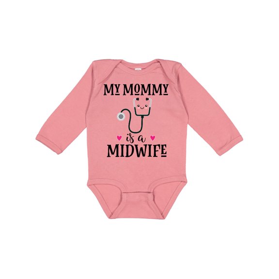 Inktastic Midwife Mom Baby Girls Long Sleeve Baby Bodysuit