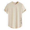 thumbnail image 2 of Playera Azul Hombre Camiseta Corte Bajo Curvo, 2 of 3