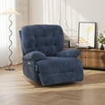 thumbnail image 2 of COLAMY Oversized Power Recliner Chair, Electric Rocking Chair with 270° Swivel, USB and Type-C Charging Ports, for Living Room Bedroom, Blue, 2 of 13