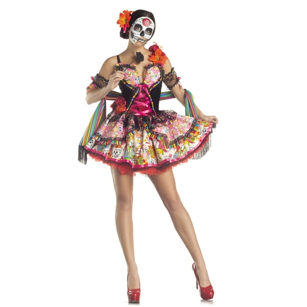 Day Of The Dead Plus Size Adult Halloween Costume - Walmart.com ...