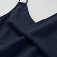 thumbnail image 6 of HOMBOM Summer Tops for Women Tank Tops Cotton Linen V Neck Navy Backless Sleeveless Loose Womens Blouse, 6 of 6