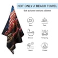 thumbnail image 2 of Independence Day Of The United States Flag Ultra Fine Fiber Beach Towels for Travel And Quick Drying Absorbent Towels for Swimming, 2 of 7