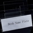 thumbnail image 3 of 12PCS Acrylic Name Plates for Desks with Protective Film 1.37x8.5x3inch L Shape Clear Desk Sign Holder for Office School Wedding and Birthday Party, 3 of 9