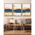 thumbnail image 4 of Drsoum Landscape Mountain Wall Art 16x24in3pcs Natural Framed Set Lake Sunrise Pine Tree Forest Art for Living Room Bedroom, 4 of 6