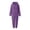 Dark Purple, variant on Long Sleeve Onesies Girl,Warm Solid Color Hooded Jumpsuits Full Zip Outfits for Winter Bodysuit