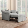 thumbnail image 3 of MODERNLUXE Fauteuil-Lit Convertible en Chenille avec Coussins et Dossier Réglable, Fauteuil Lounge-Lit 3 en 1 Se Transforme en Méridienne Lit Simple pour Salon, Chambre, Appartement, Gris, 3 of 9