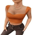 thumbnail image 1 of Women Crop Vest Sleeveless Square Neck Knitting Wrapped Summer Tops, 1 of 6
