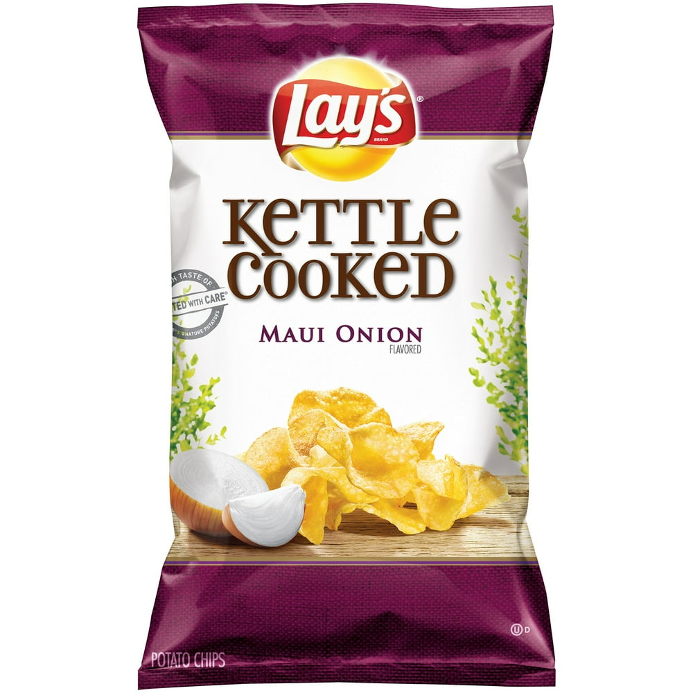Lay's Kettle Cooked Maui Onion Potato Chips, 8 Oz.