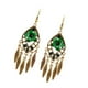 thumbnail image 2 of Las Mujeres Cuelgan Los Pendientes Bohemios Del Rhinestone de Ganchos Del Oído de La Joyería Verde, 2 of 6