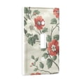 thumbnail image 2 of Yayeee Toggle Light Switch Wall Plate 1-Gang 4.5"x2.7" Home Decorative Outlet Cover, Red Floral Pattern, 2 of 7