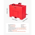 thumbnail image 2 of VEVOR Ballast Box, 3-Point Category 1 Tractor Ballast of 800lbs Capacity, for 2 Inch Hitch Receiver, Heavy-Duty Steel 4.3 ft³ Large Volume Loader Attachment with Sliding Door, Red, 2 of 9