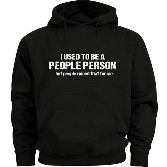 Funny saying people person Hoodie Men's Sweatshirt Black