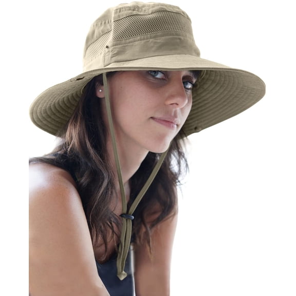 GearTOP Wide Brim Sun Hat for Men and Women - Mens Bucket Hats for Hiking. Sun Hat Women - Beach Hats for Women UPF 50 (Black, 7-7 1/2)