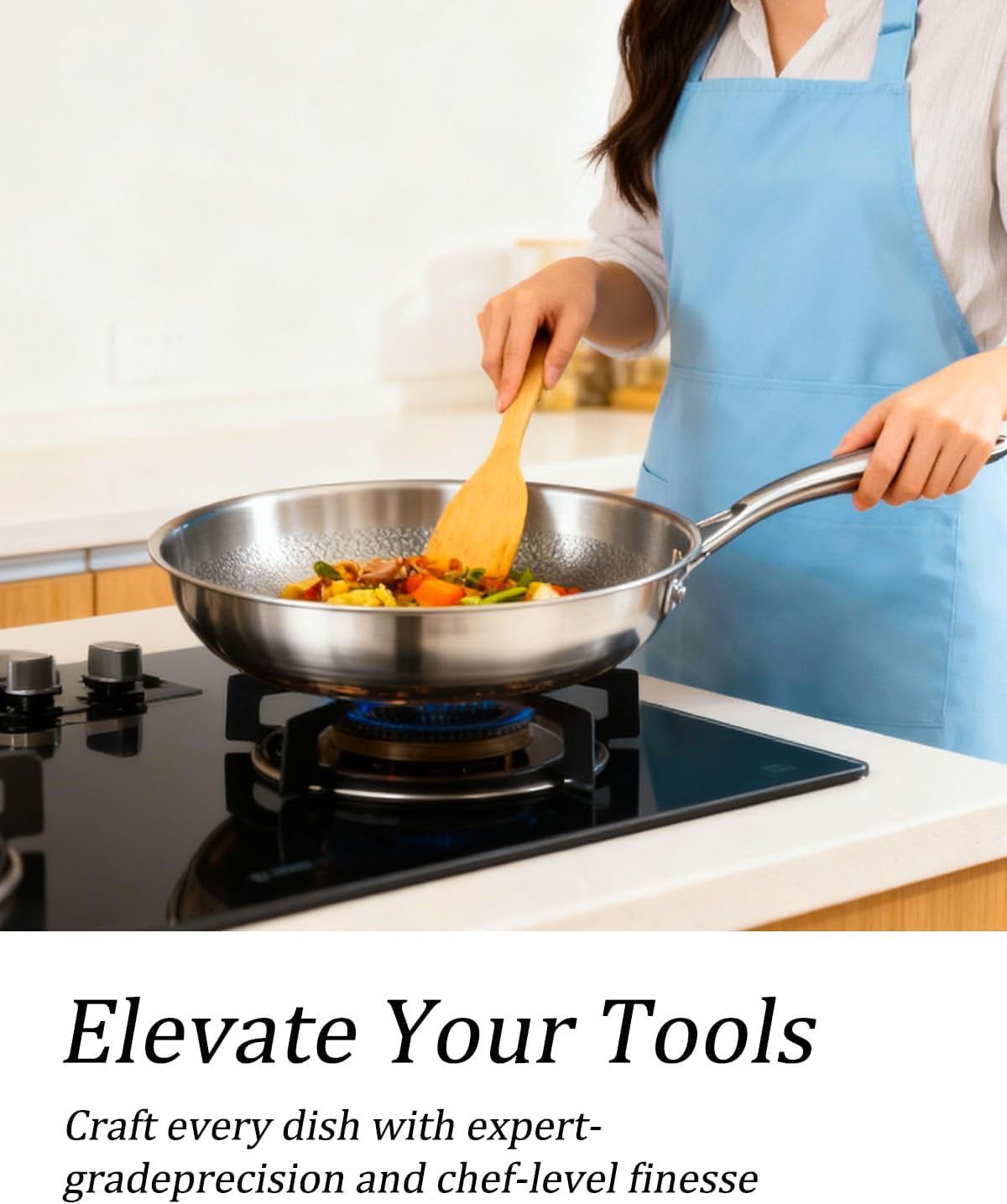 Titanium Pans for Cooking, Non Stick Frying Pan with Lid,  Dishwasher Safe Oven Safe Cookware for All Stovetops