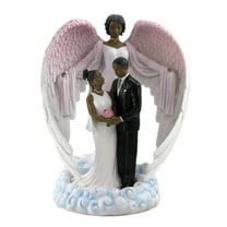 Positive Image Gifts African American Wedding Guardian Angel with Bride and Groom Couple Figurine