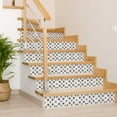 thumbnail image 4 of Mi Alma Floral Black White Tile Stickers - Removable Vinyl 4x4, 24 pcs, 4 of 10