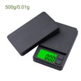 thumbnail image 1 of Mini báscula Digital de bolsillo LCD gramo joyería de alimentos onzas granos 500g 0,01g 1000g 0,1g báscula negra, 1 of 5