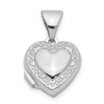 thumbnail image 1 of Sterling Silver Rhodium-plated 10mm Heart Locket, 1 of 4