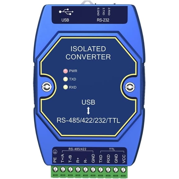USB to RS485 RS422 RS232 TTL Industrial Converter E810-U15C CH340 Power Signal Isolation Type-C 3.5V/5V TTL