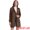 Coffee, variant on DARING DIVA Women's Faux Suede Trench Coat Double Breasted Jacket with Belt XS Dark Beige