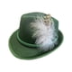thumbnail image 5 of Sombrero Fedora Yuyangstore con plumas para hombre Verde, 5 of 8