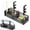 Black, variant on Austok Under Desk Cable Management 13.39" Cable Management Box for Table Thickness up to 1.97" Wire Cord Organizer with Clamp No Drill