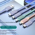 thumbnail image 2 of líneas de carga tipo c largas para arrastrar cinco cables de datos Android de carga rápida para Apple Huawei Glory OPPO, 2 of 5