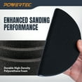 thumbnail image 6 of POWERTEC 4PK 6 inch Foam Interface Pad, Hook and Loop Backing Pad for 6 Inch Orbital Sander – High-Density PU Cushion Replacement Foam Pads for Contour Sanding & Dust Extraction (46902N), 6 of 9