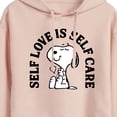 thumbnail image 3 of Peanuts - Self Love Is Self Care Cropped Graphic Hoodie, 3 of 6