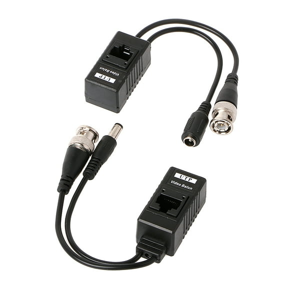 HGYCPP 1 Pair BNC To RJ45 Passive Video Power   Audio Balun Transceiver For CCTV Camera