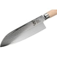 thumbnail image 4 of Shun Classic Blonde 7\" Santoku Knife, Handcrafted Japanese All Purpose Knife, VG-MAX Core with Damascus Stainless Steel Cladding, Pakkawood Handle, Versatile Japanese Cutting Tool, 4 of 6