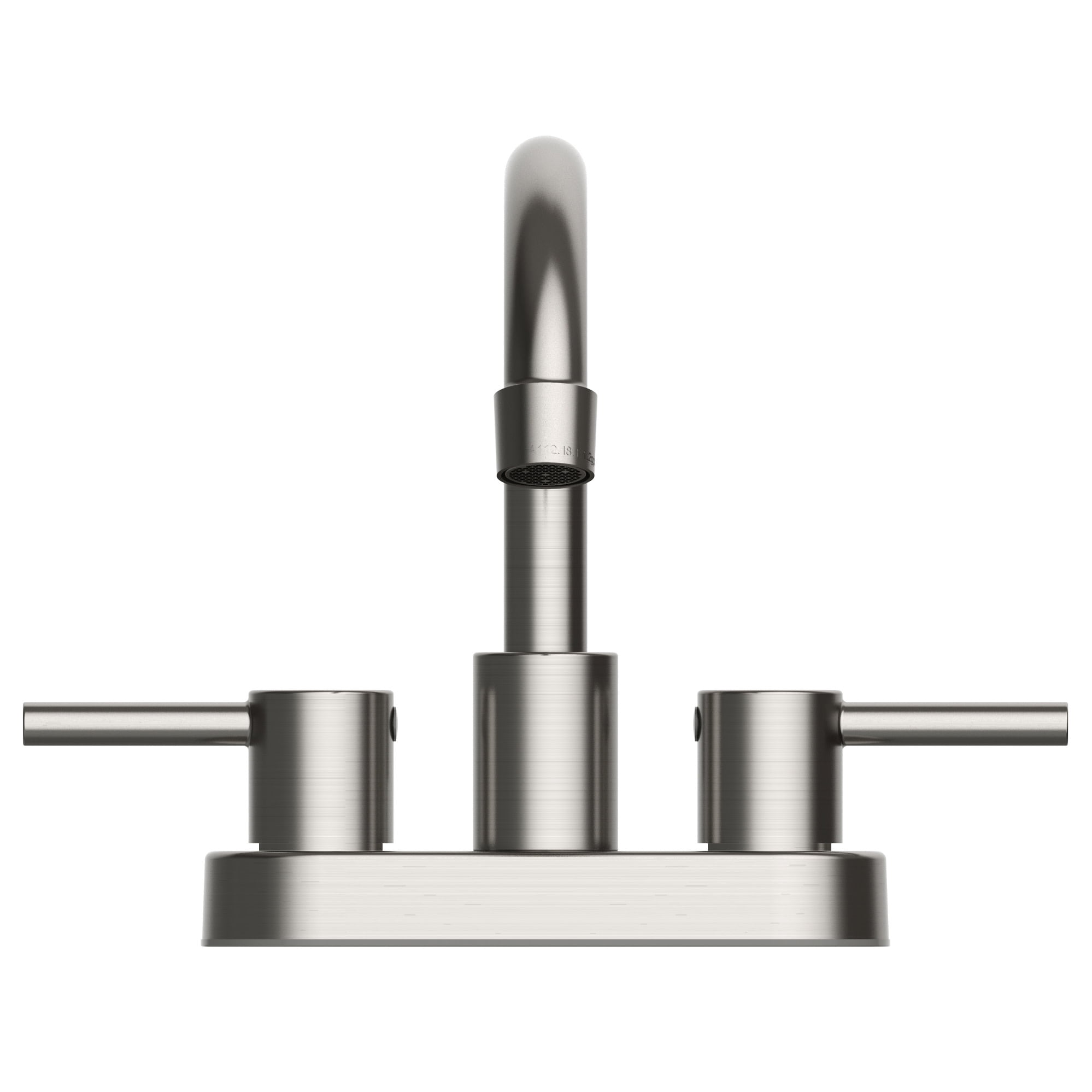 Design House Eastport II Contemporary Center set Deck Mount 2-Handle Faucet for Bathroom Satin Nickel