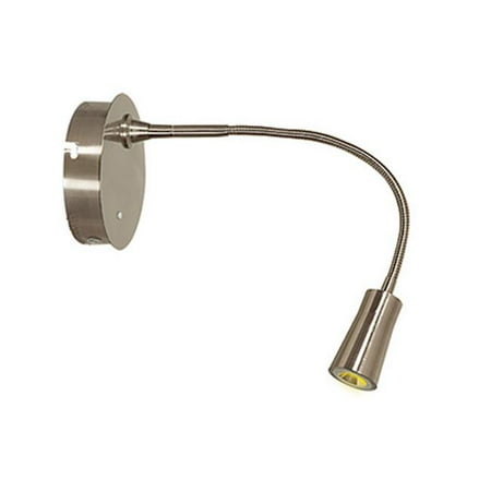 

1 Light Wall Task Light in Brushed Steel