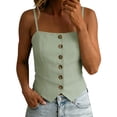 thumbnail image 4 of Women's Back Camisole Button Up Front Flap Slim Fitted Shirt Top, 4 of 7