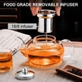 thumbnail image 3 of PARACITY Glass Tea Kettle 20oz/600ml, 18/8 Stainless Steel Inf, Borosilicate Clear Design, Loose Leaf Tea Brewer for Camping & Travel, 3 of 6