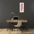 thumbnail image 3 of DeNeige, Elyse 9x18 White Modern Wood Framed Museum Art Print Titled - Spring Dots Panel I, 3 of 4