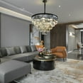 thumbnail image 6 of Luxury K9 Crystal Chandelier Flush Mount Ceiling Light LED 5-tier Pendant Light, 6 of 7