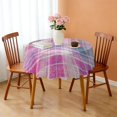 thumbnail image 3 of 60 Inch Round Lace Tablecloth Water Resistant Washable, Denim Jean Cowboy Style, 3 of 5