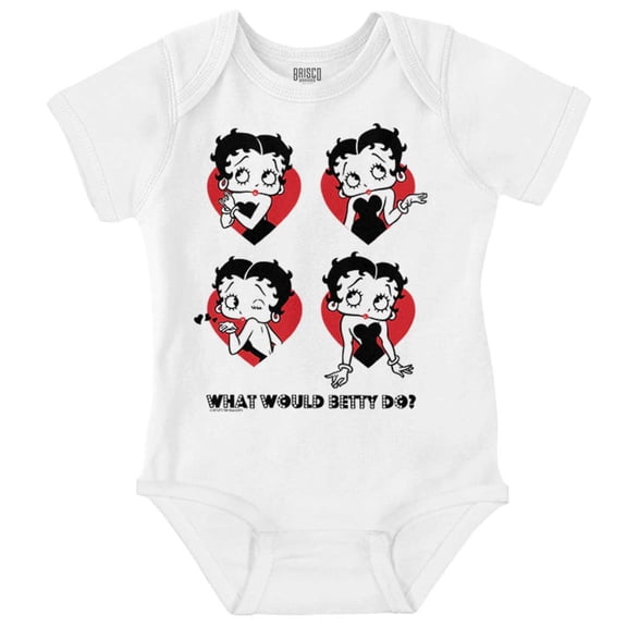 Betty Boop What Would She Hearts Bodysuit Jumper Girls Infant Baby Brisco Brands 12M