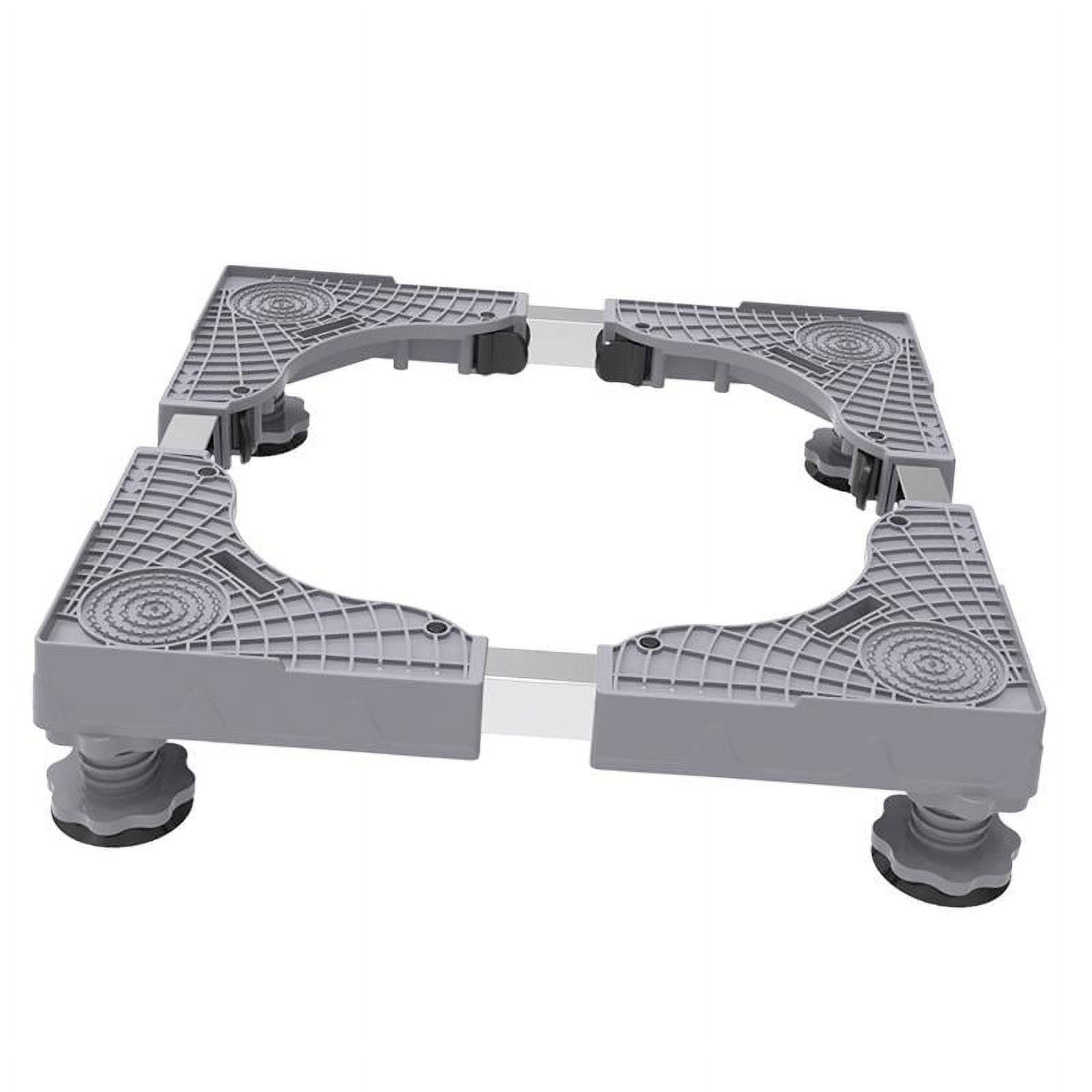 Esquirla Adjustable Washing Machine Base Fridge Undercarriage Stand Laundry Dryers Holder for Air Conditioners Cookers Freezers Dryers Gray