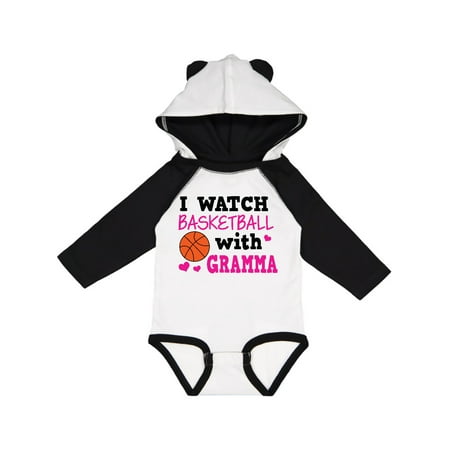 

Inktastic I Watch Basketball with Gramma Gift Baby Girl Long Sleeve Bodysuit