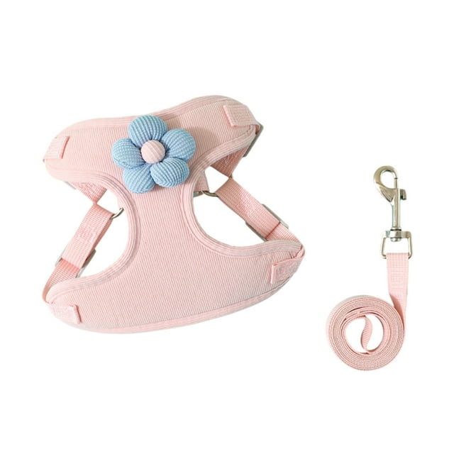 Puppy Harness and Leash Set Soft Mesh Padded Cat Harness Cute Dog Vest For Outdoor Walking Running Dog Leash Small Dogs Light Rope Small Puppy Sweater Boy Plaid Dog Bed Medium Ring Large Car Hoist for