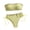 Yellow, variant on Women's Starfish Bikini Set Strapless Bandeau Top and Tie Side High Cut Bathing Suit Cute Two Piece Swimsuits Black