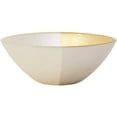 thumbnail image 1 of Vietri Two-Tone Glass White & Gold Cereal Bowl, 1 of 7