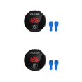 thumbnail image 3 of Youkk DC 5V-48V Voltmeter with Terminal LED Digital Display Car Voltage Meter IP65 Waterproof Accessory for RV Vehicle Automobile Red 2Set, 3 of 6