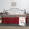thumbnail image 1 of SGI Bedding 16" Drop Twin Size Burgundy Solid Day Bed Skirt Microfiber Made, 1 of 6